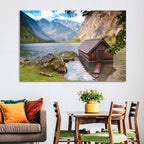 Obersee Boathouse at Königssee Wall Art