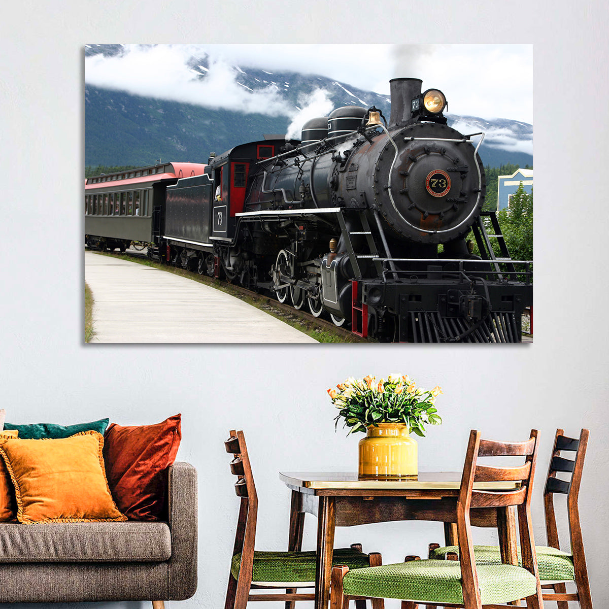 Skagway Steam Locomotive No. 73 Wall Art
