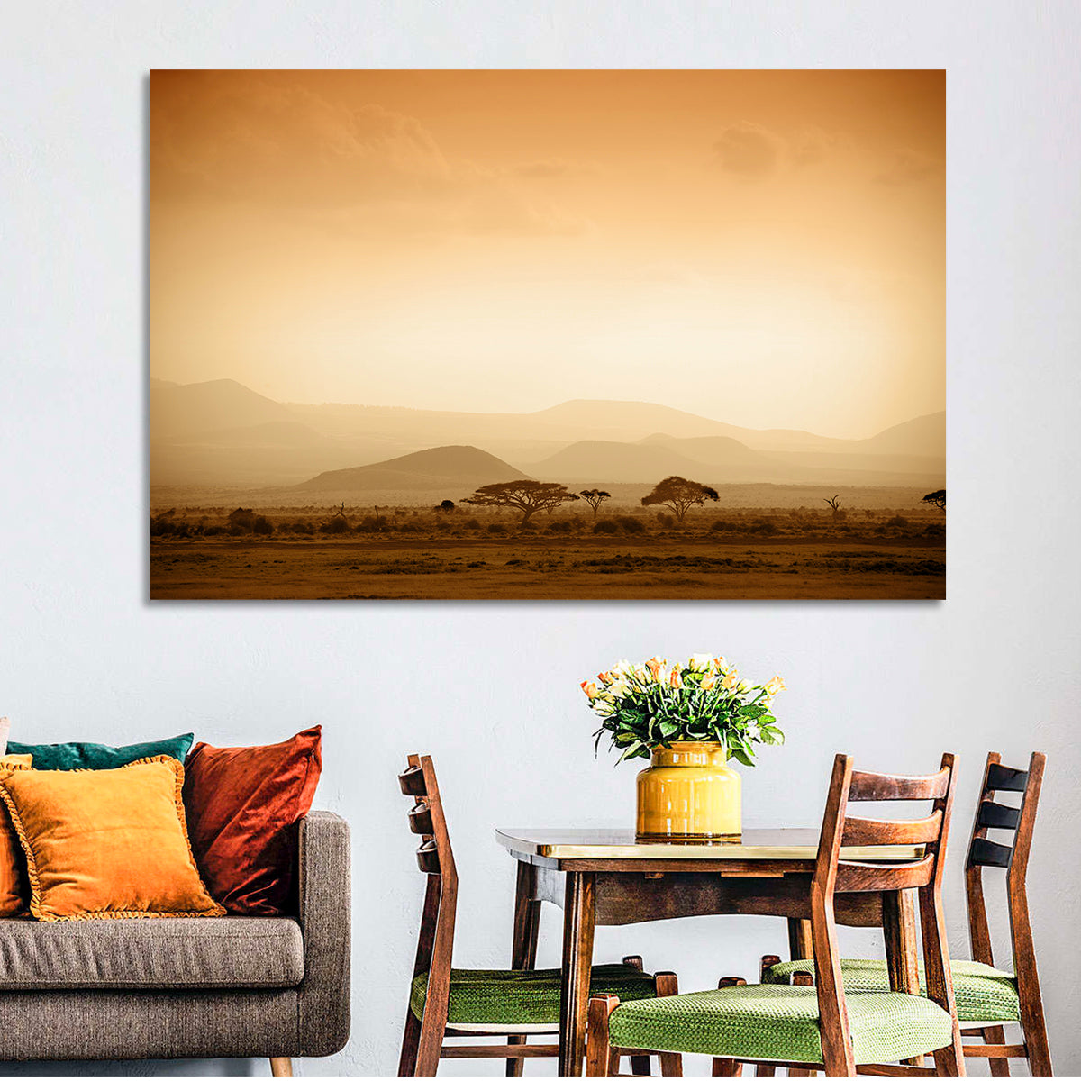 Hazy Savannah at Dawn Wall Art