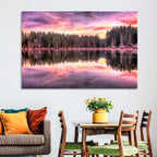 Sunrise Reflection at Forest Lake Wall Art