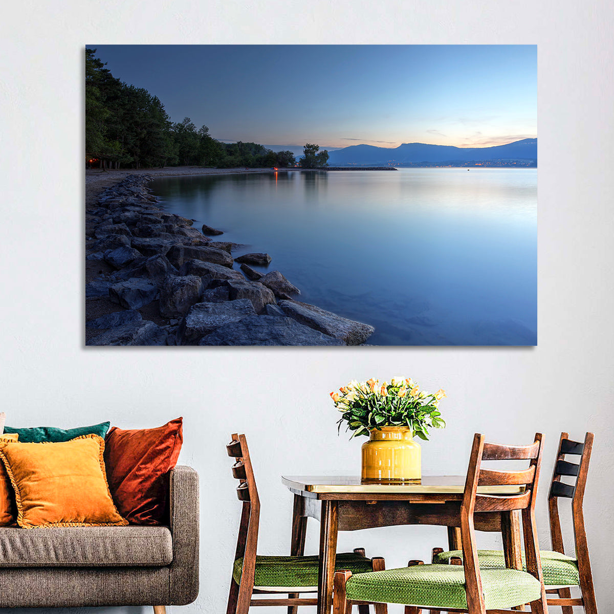 Lake Neuchatel Twilight Wall Art