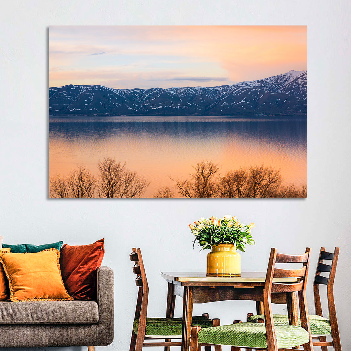 Lake Sevan Golden Dusk Wall Art