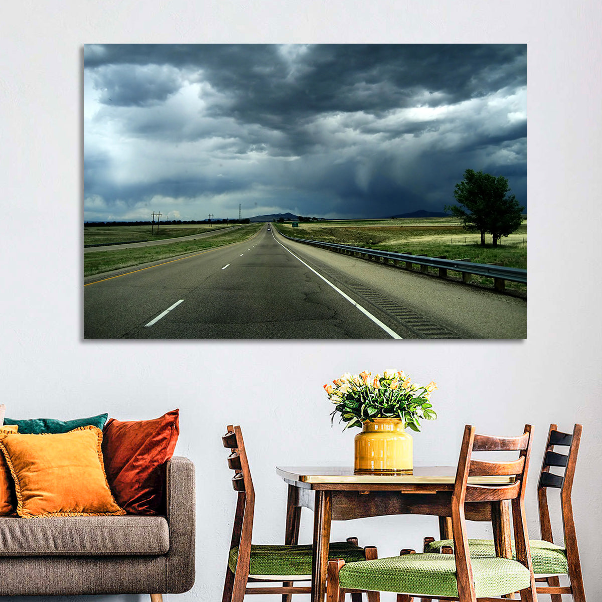 New Mexico Stormy Highway Wall Art