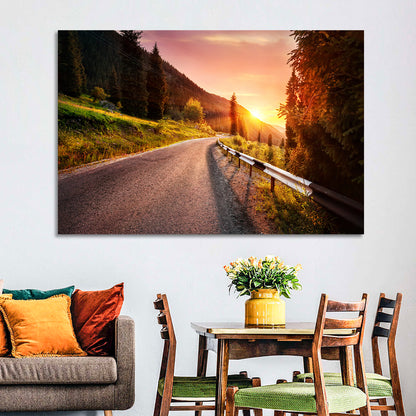 Countryside Road Sunrise Wall Art