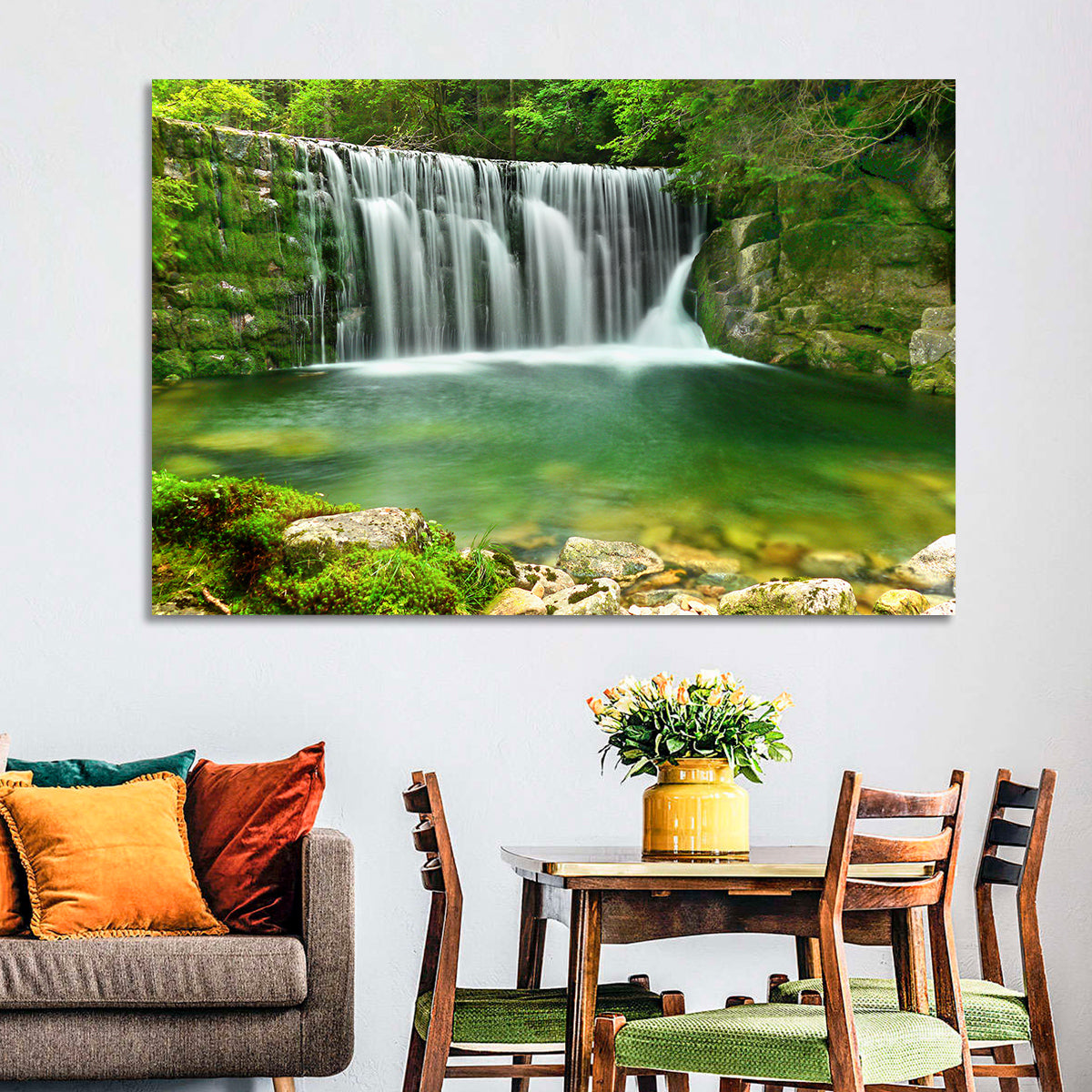 Emerald Lake Cascade Wall Art