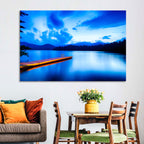 Lake Santeetlah Pier at Dusk Wall Art