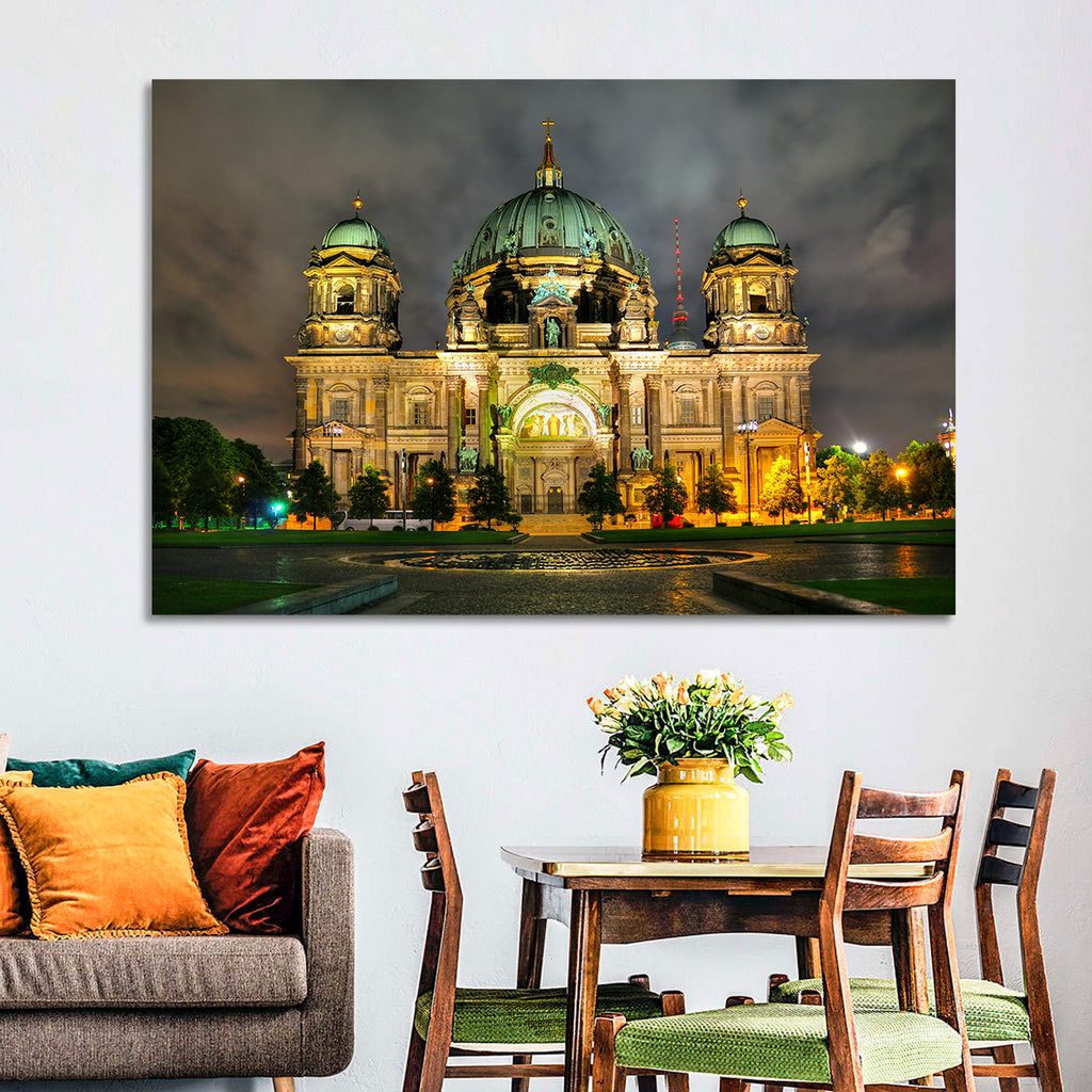 Berlin Cathedral Night View Wall Art