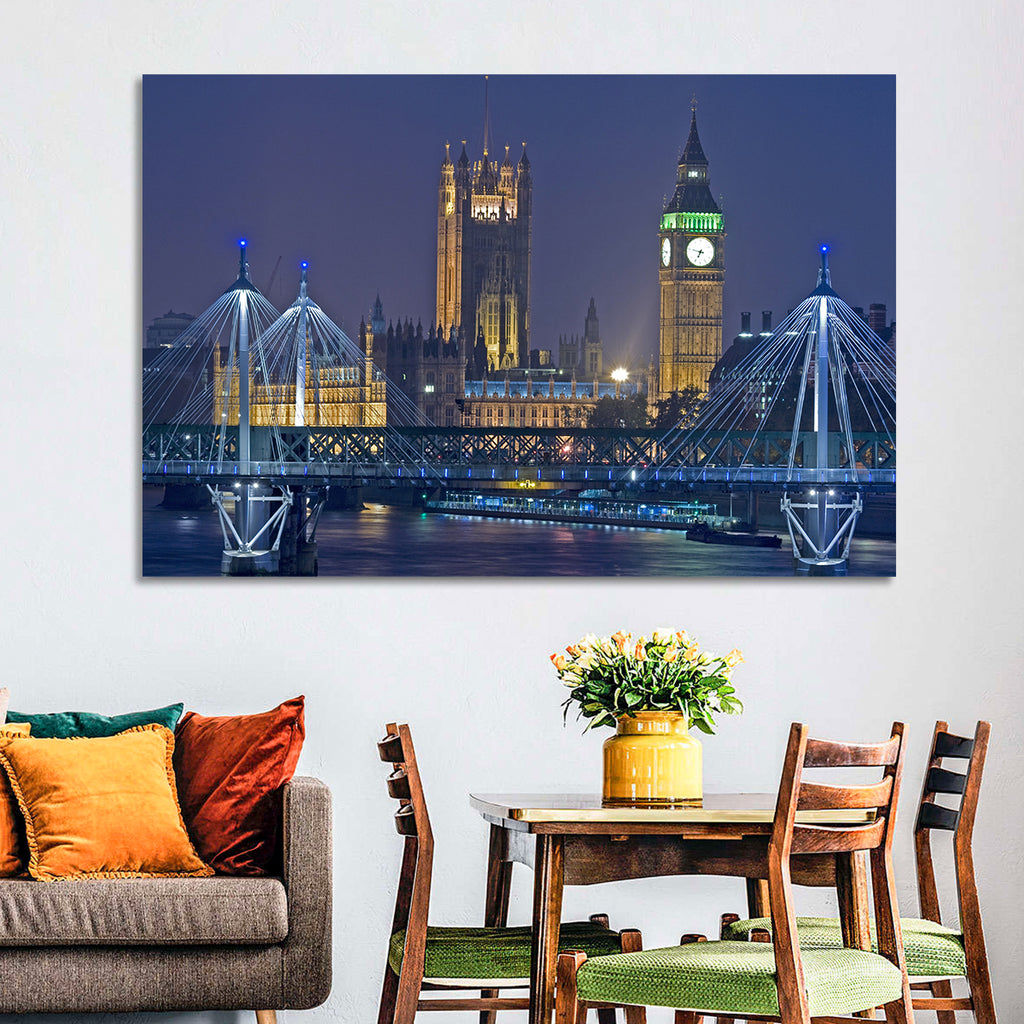 Big Ben Night Skyline Wall Art