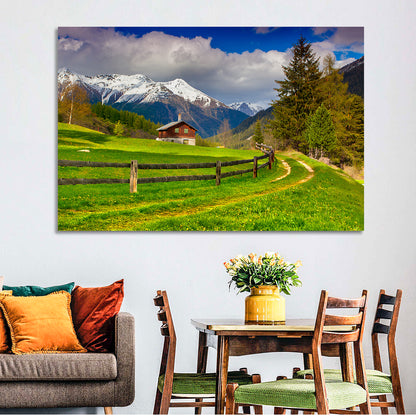 Swiss Alps Village Wall Art