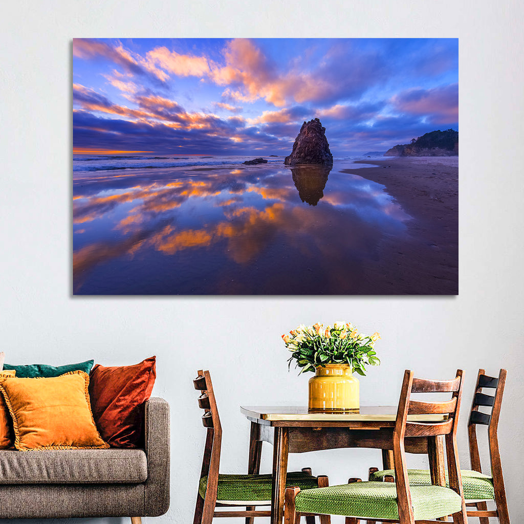 Oregon Coast Sea Stack Sunset Wall Art