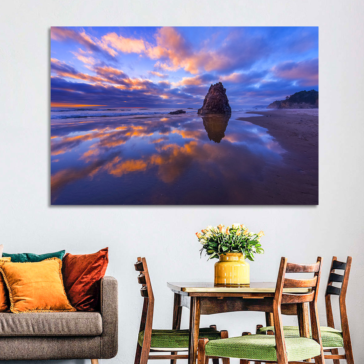 Oregon Coast Sea Stack Sunset Wall Art