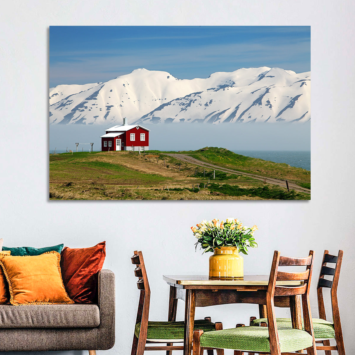 Red House by Fjord Wall Art