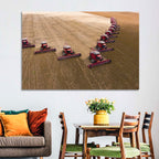 Aerial Soybean Harvest Wall Art