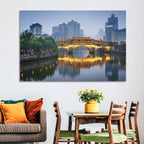 Anshun Bridge at Twilight Wall Art