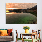 Fuschlsee Pier at Sunset Wall Art