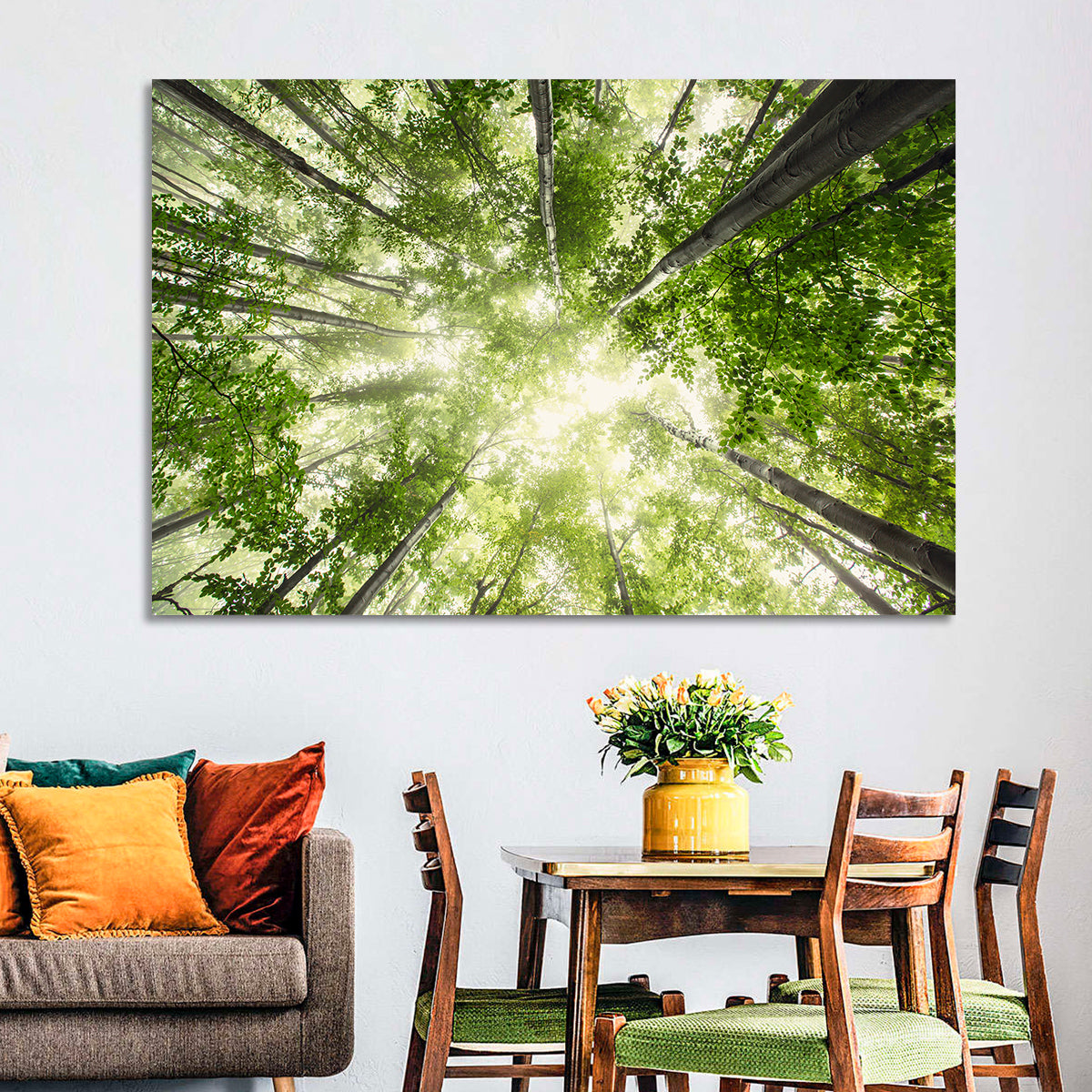 Spring Canopy in Morning Mist Wall Art