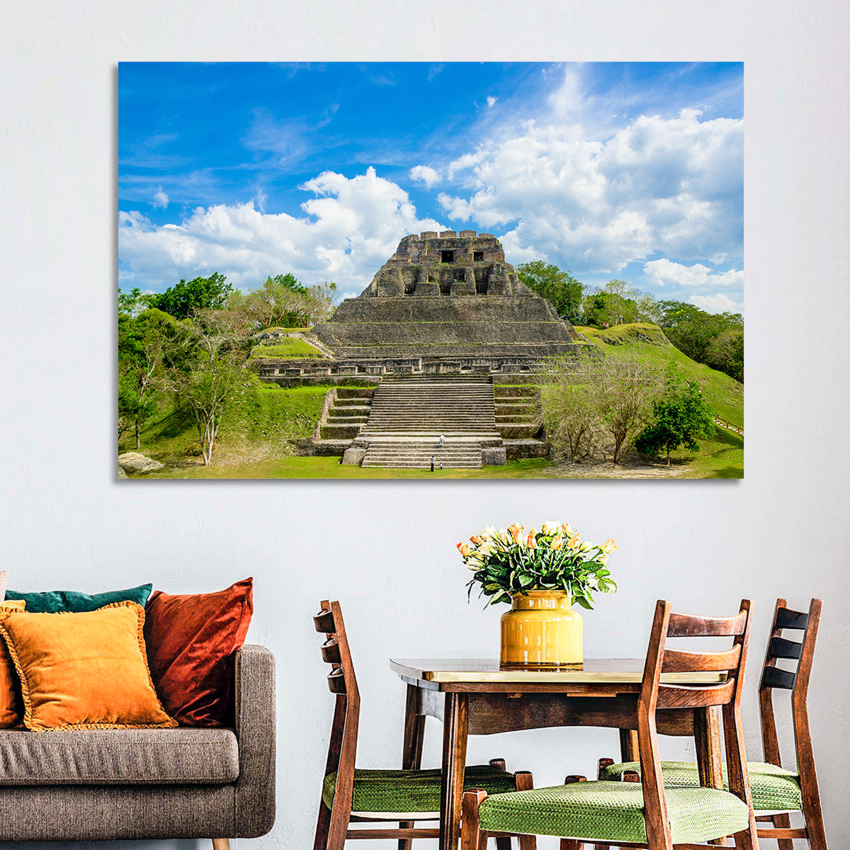 El Castillo at Xunantunich Wall Art in a room, landscape