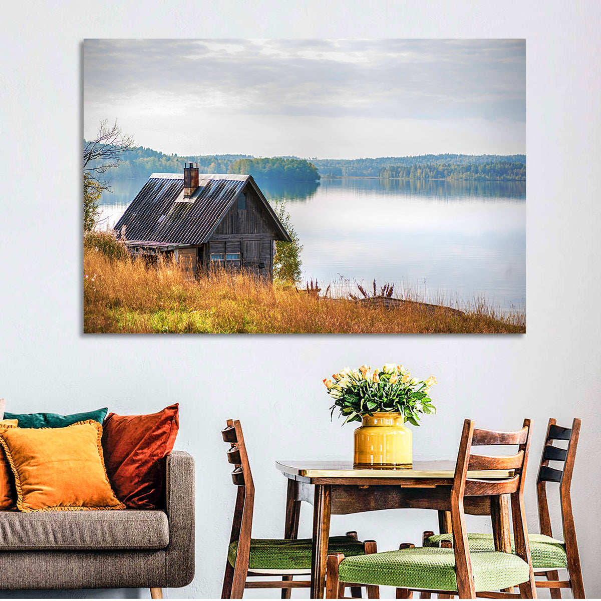 Salmon Lake & House Wall Art