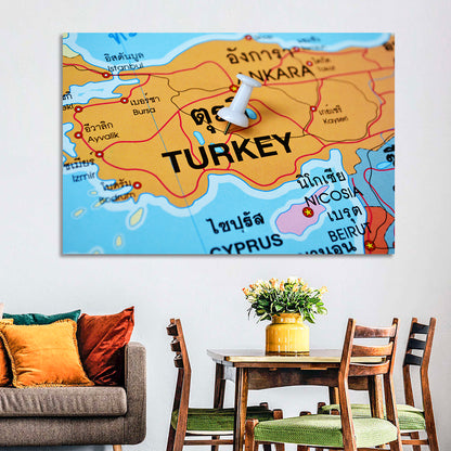 Turkey Map Wall Art