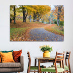 Autumn Road with Golden Canopy Wall Art