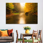 Misty Mountain River Wall Art