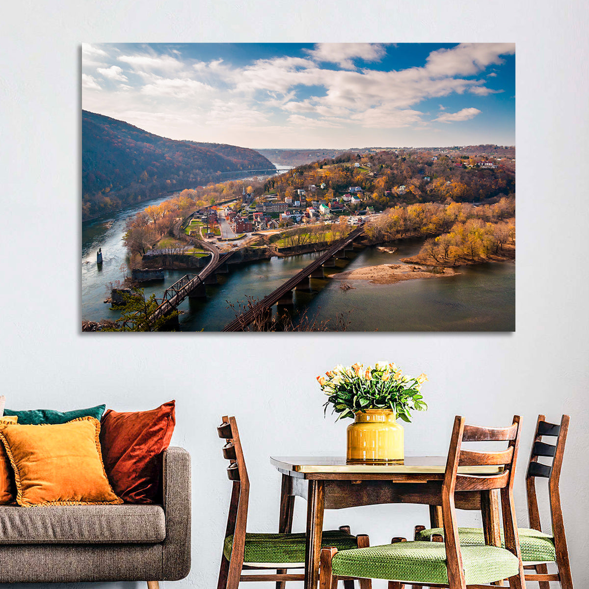 Maryland Heights Over Harpers Ferry Wall Art