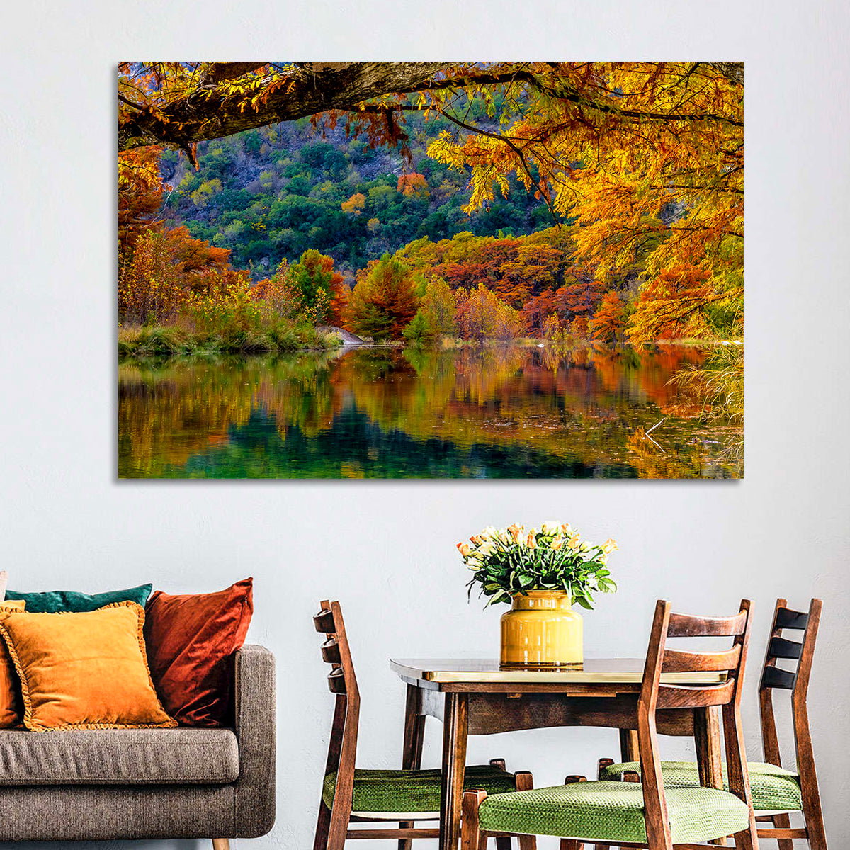 Frio River Autumn Reflection Wall Art