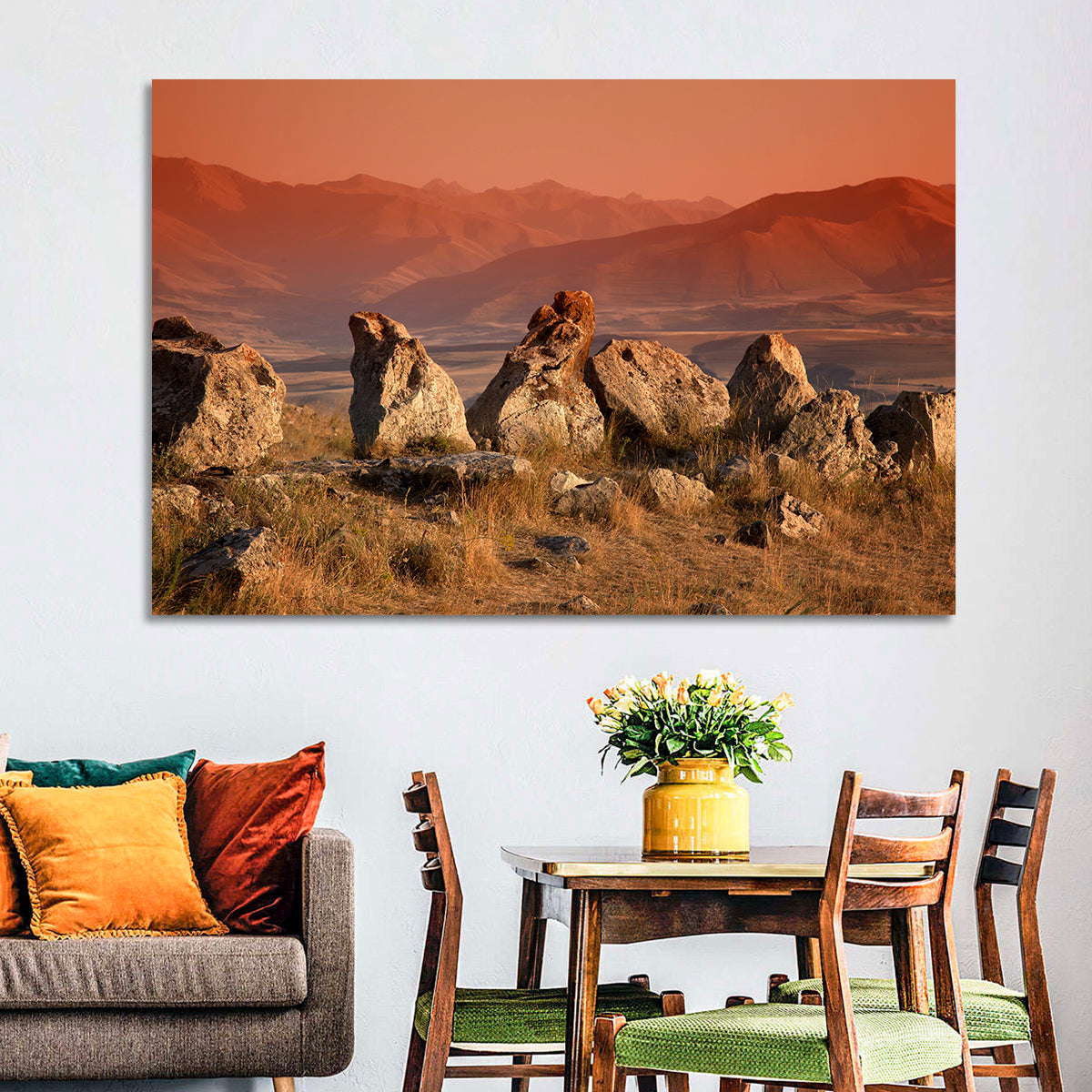 Karahunj Rocky Ridge at Sunset Wall Art