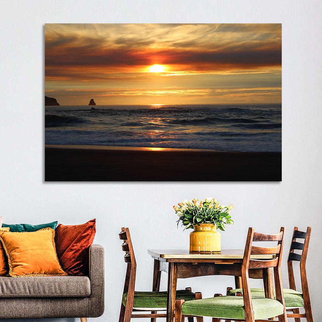 Oregon Sea Stack Sunset Wall Art