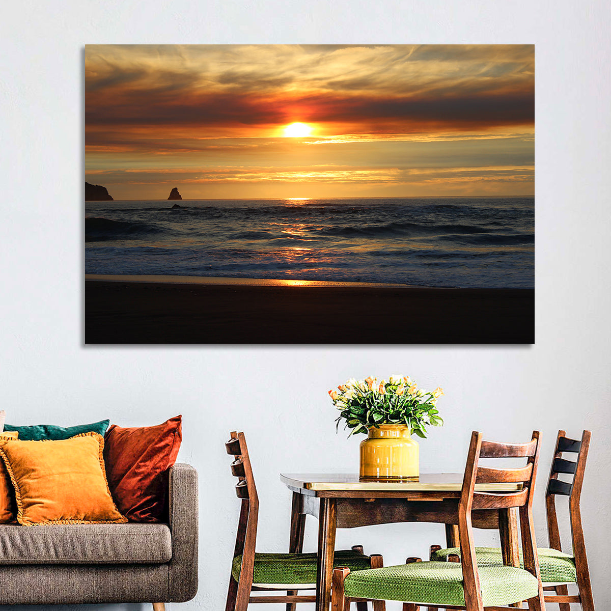 Oregon Sea Stack Sunset Wall Art