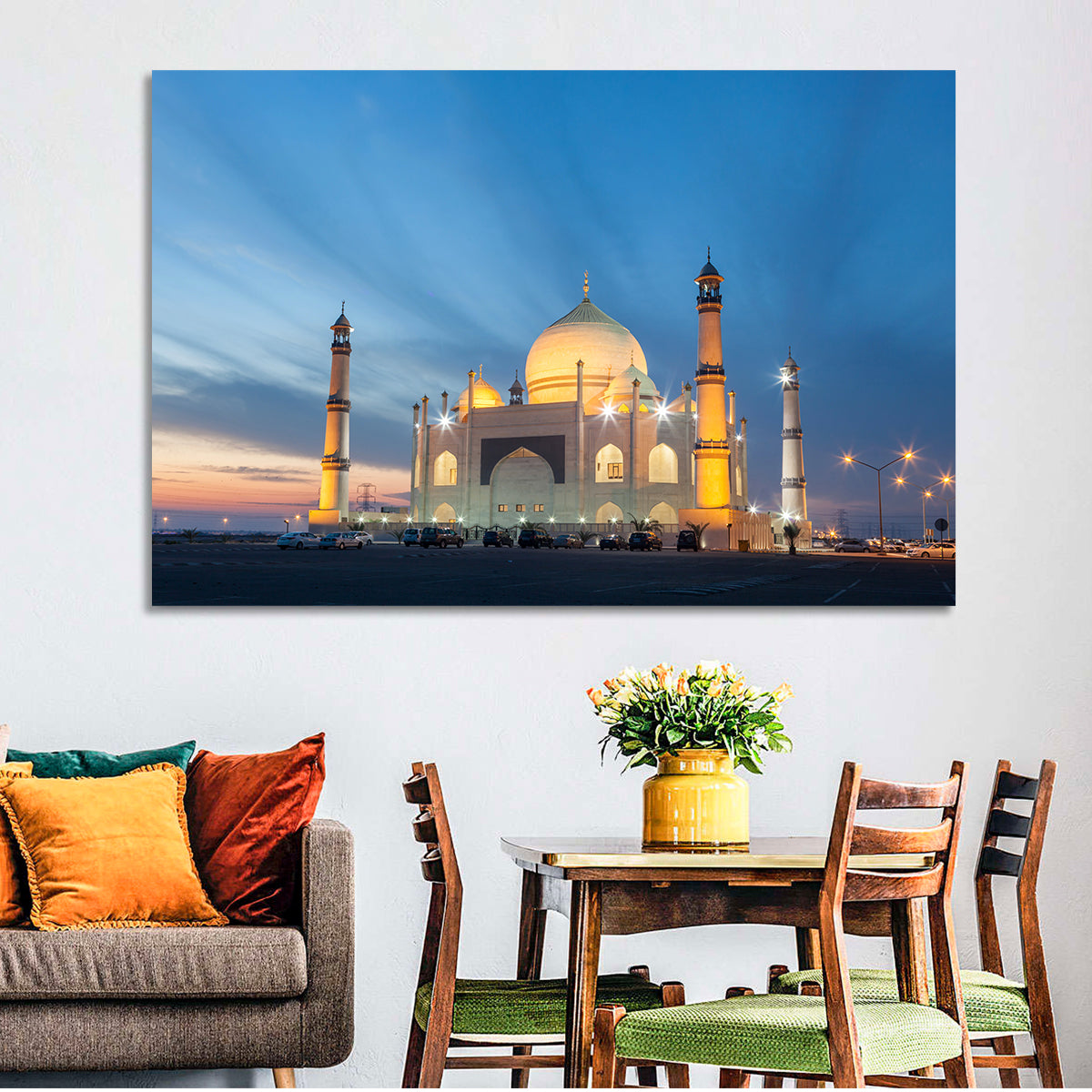 Siddiqa Fatima Zahra Mosque at Dusk Wall Art