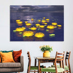 Floating Lotus at Dusk Wall Art