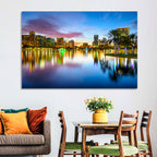 Orlando Lake Eola Skyline Wall Art