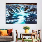 Bruarfoss Multi Tier Waterfall Wall Art