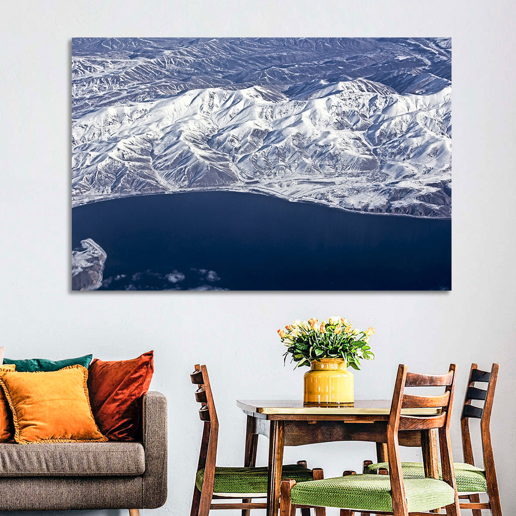 Lake Sevan Aerial Winter View Wall Art