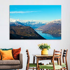 Lake Orta Mountain Reflection Wall Art