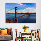 Golden Gate Bridge at Golden Hour Wall Art
