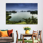 Lake Kivu Overcast Landscape Wall Art
