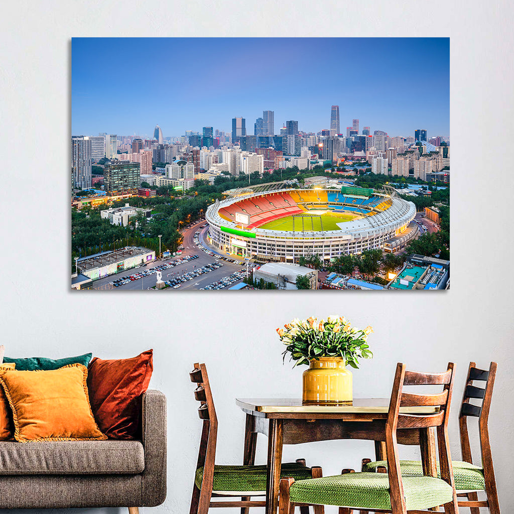 Workers' Stadium at Dusk, Beijing Skyline Wall Art