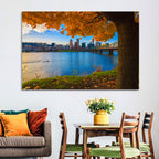 Willamette River at Golden Hour Wall Art