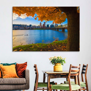 Portland Willamette River Wall Art
