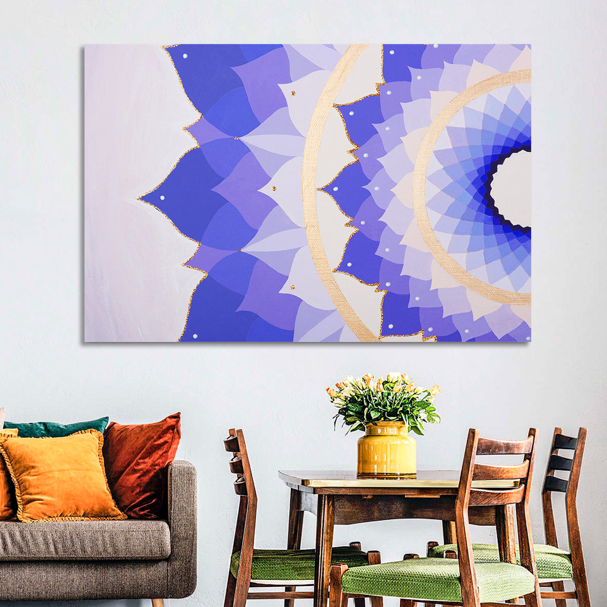 Sahasrara Chakra Lotus Mandala Wall Art