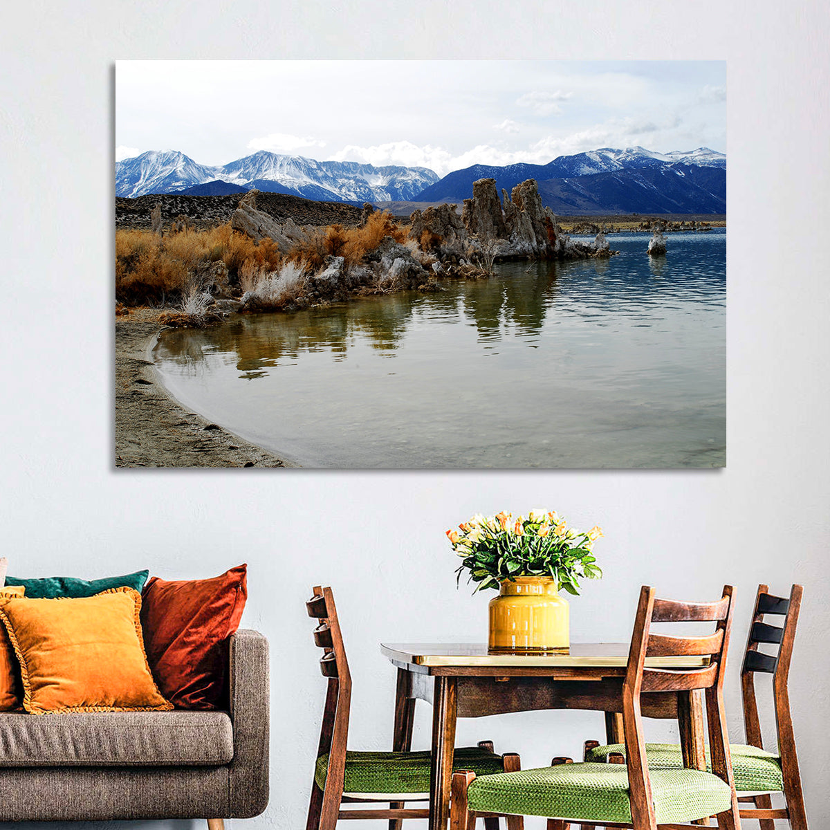 Mono Lake Tufa Towers with Mount Whitney Wall Art in a room, landscape