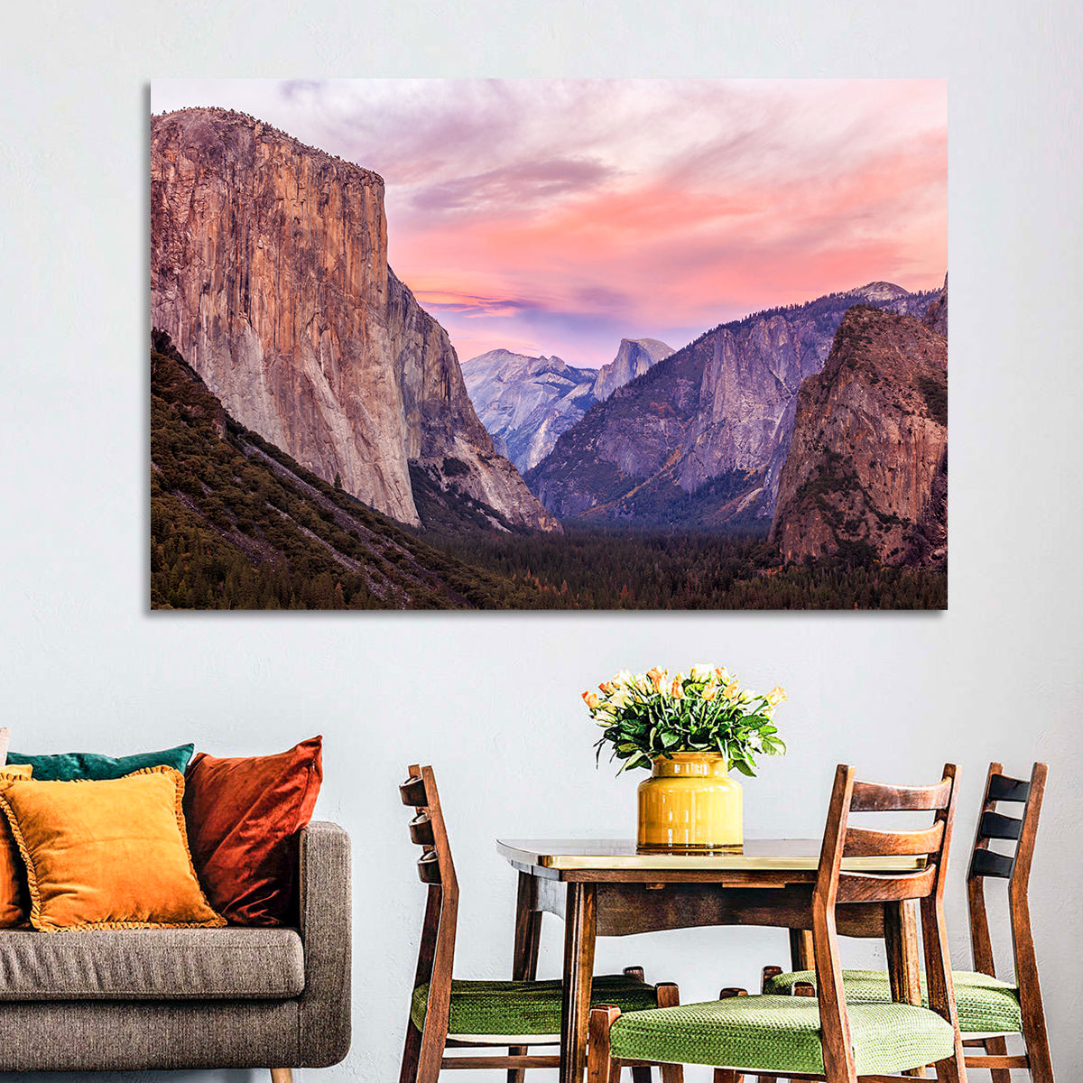 El Capitan at Tunnel View Wall Art in a room, landscape