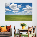 Cloud Filled Sky Over Meadow Wall Art