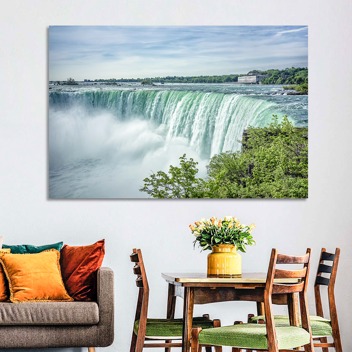 Horseshoe Falls Vista Wall Art in a room, landscape