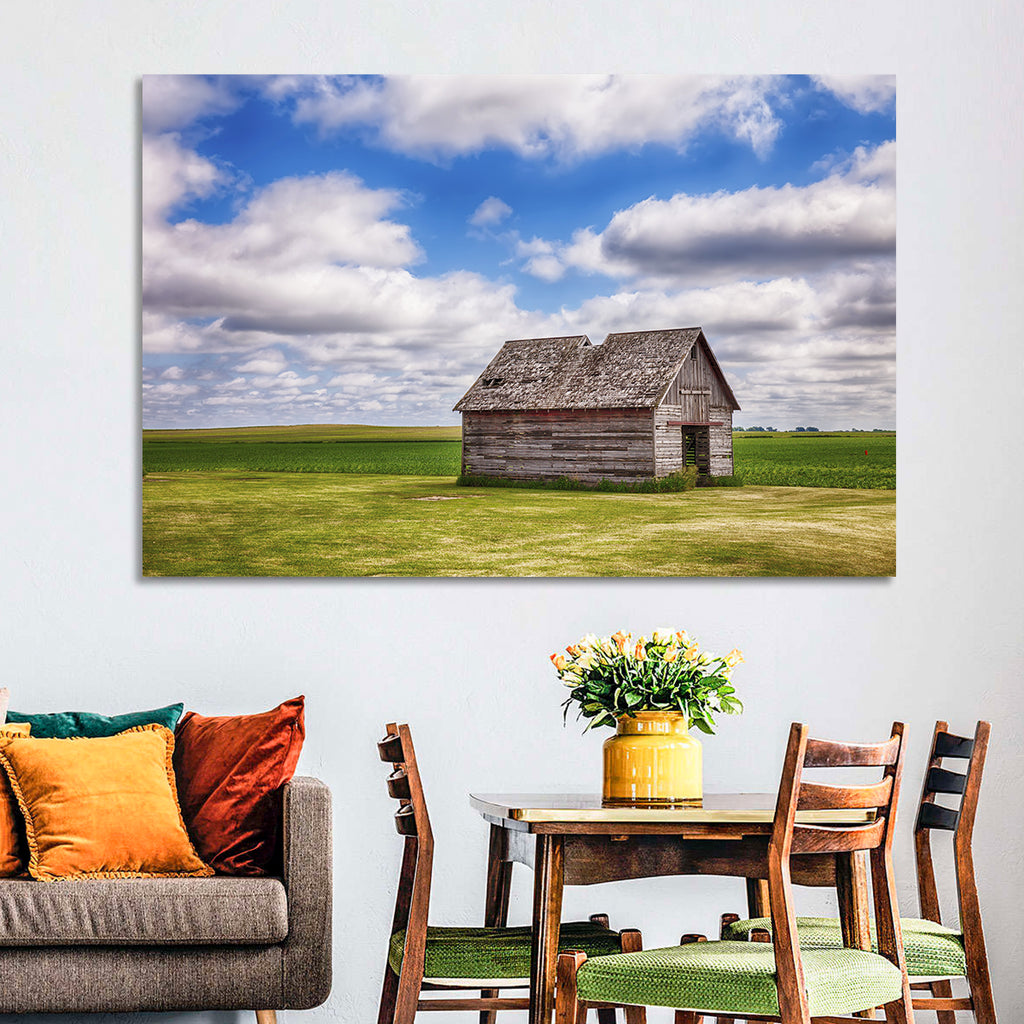 Old Farm Shed in Field Wall Art