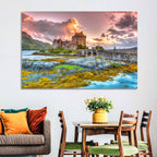 Eilean Donan Castle at Sunset Wall Art