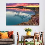 Lake Balkhash Sunset Reflection Wall Art