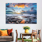 Sunset Over Volcanic Shore Wall Art
